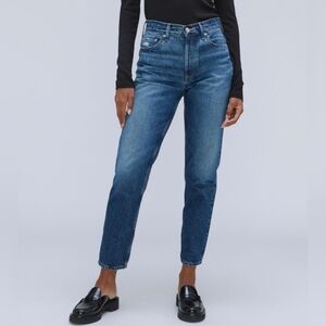 Everlane High-Rise 90's Cheeky Jeans Straigt Cropped Buttonfly Organic Cotton 29